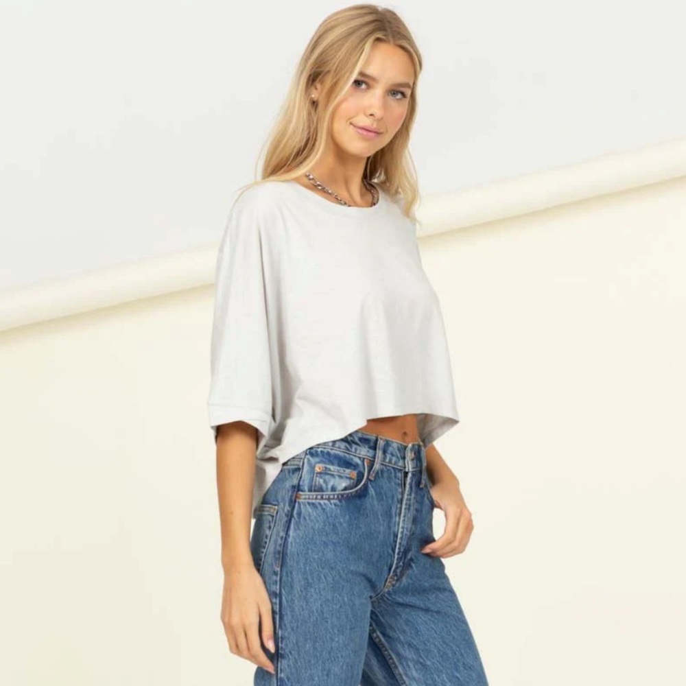 Cropped Oversized Tee